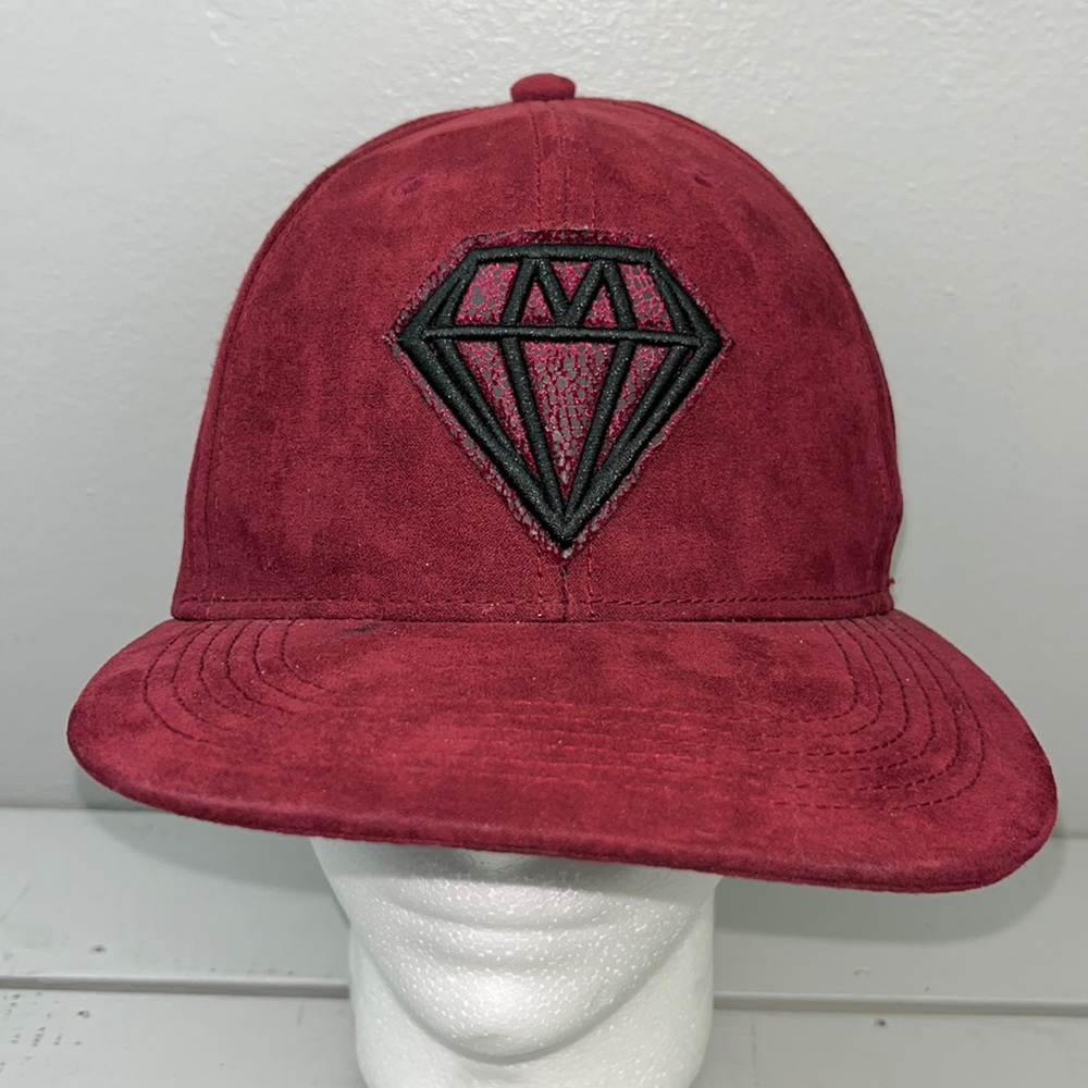 Black Diamond Snap Back Men’s Maroon Carbon Elements Logo Soft Brushed Suede